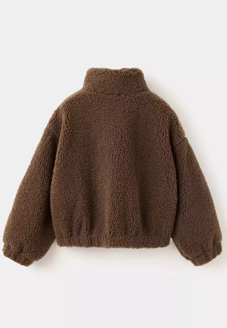 Jual MANGO KIDS Shearling-Effect Coat Original 2026 | ZALORA Indonesia