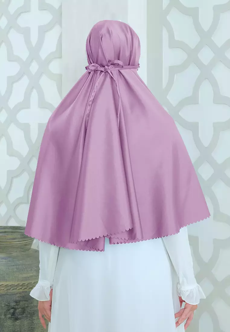 Zelena - Binar Hijab Silk | Hijab Instan | Kerudung Bergo - Tulle Lavender
