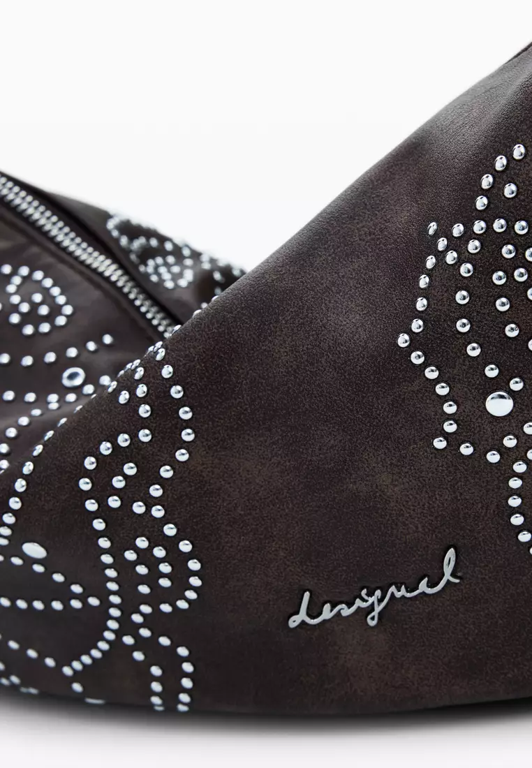 Medium faux leather studded bag