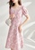 OUNIXUE pink French Lace Square Neck Floral Dress FE4AAAAD413282GS_5