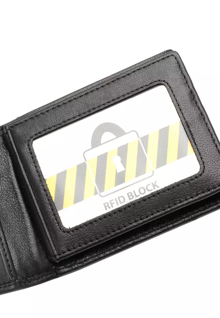 Men's RFID Blocking Tri Fold Wallet (Dompet Tri Fold Pria RFID) - Hitam