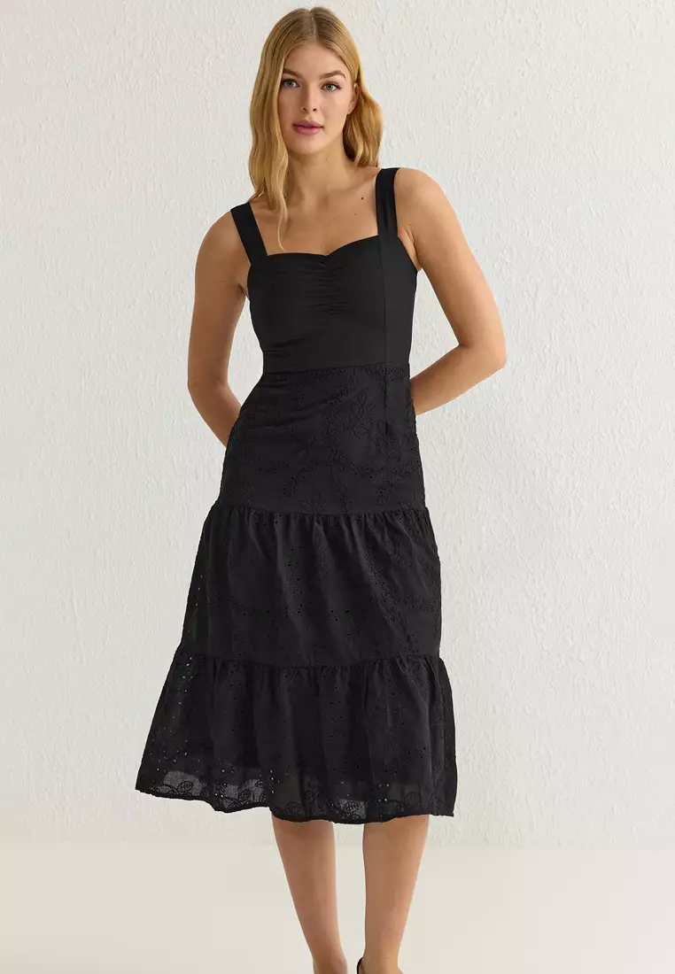 Open Embroidery Dress