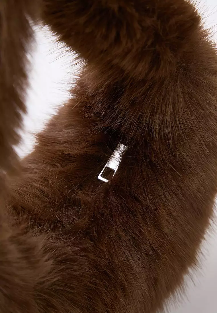 Faux Fur Hand And Shoulder Bag
