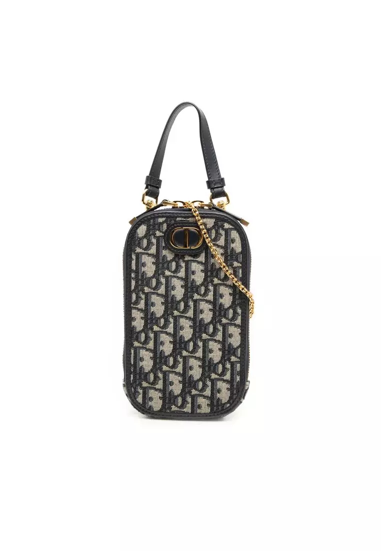 Pre-Loved Dior Oblique Canvas 30 Montaigne Call In Dior Phone Holder