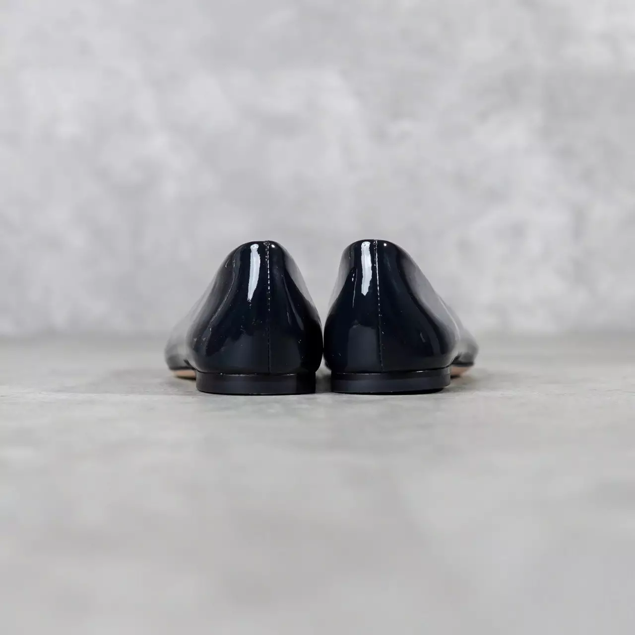 Sepatu TORY BURCH GEORGIA BALLET SHW BLACK PATENT LEATHER FLAT SHOES 100% ORIGINAL