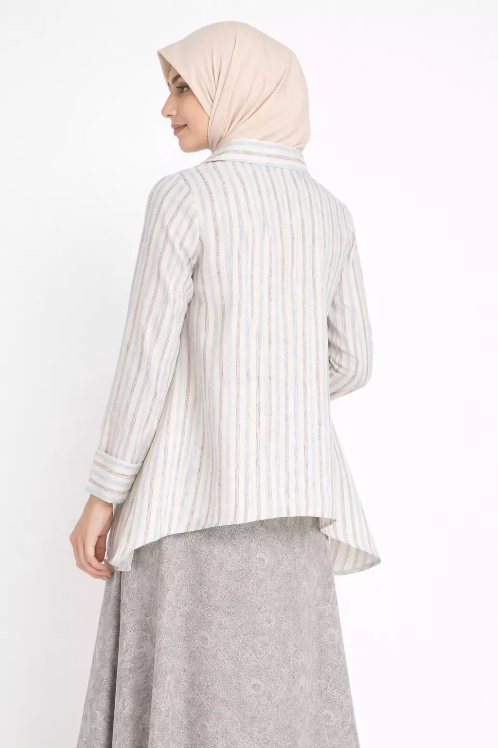 Vania Shirt In Blue Cream Stripes