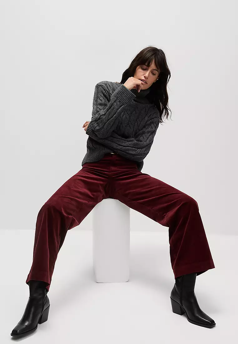 Cord Wide Leg Trousers