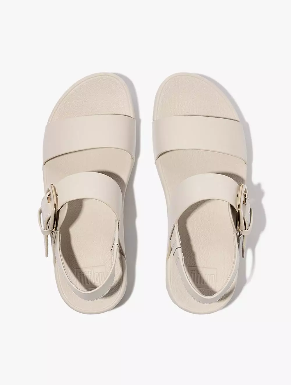 Fitflop Lulu Resin-Buckle Leather Back-Strap SandalsParis Beige