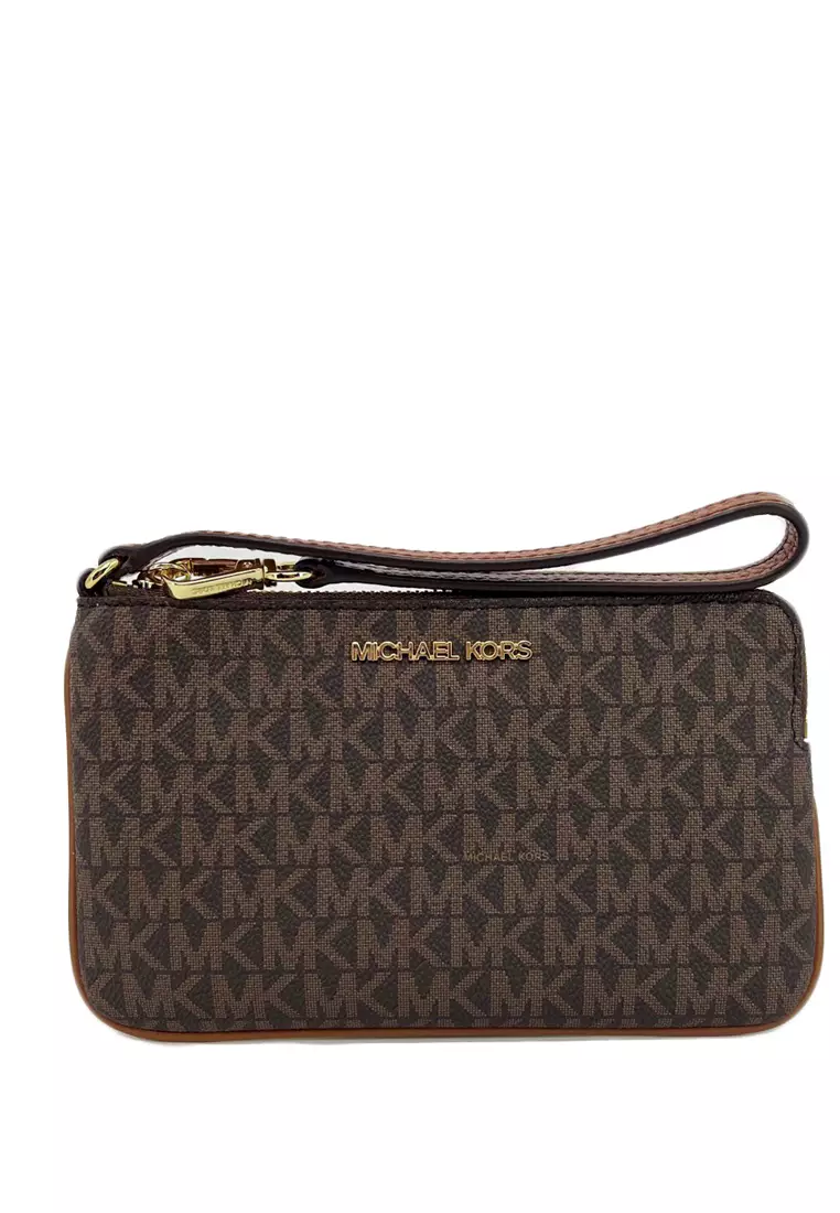 Michael kors large logo wristlet discount