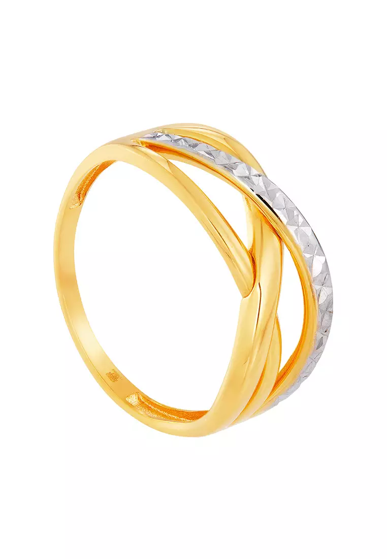 HABIB Oro Italia 916 Yellow and White Gold Ring GR53271123(YW)-BI (22K Gold)