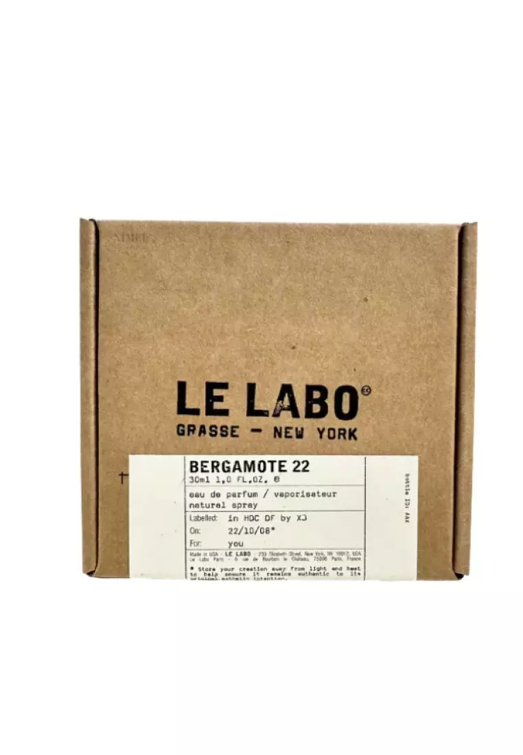 Buy Le Labo LE LABO - Bergamote 22 Eau De Parfum 30ml 2026 Online