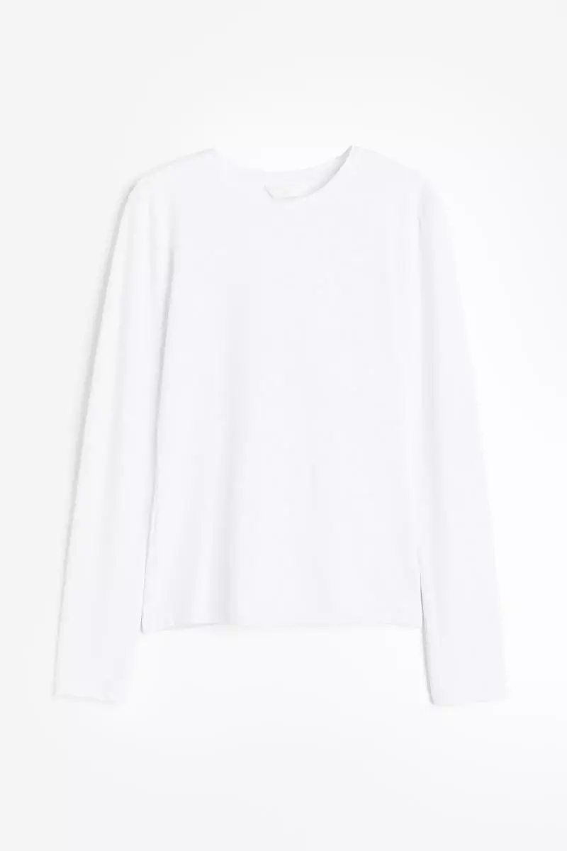 Long-sleeved microfibre top