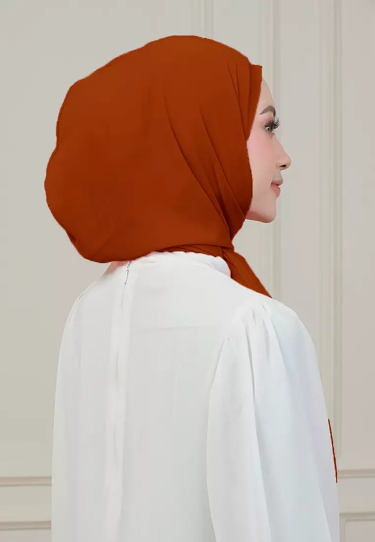 HIJAB INSTAN MAGNET SYIFA - BRUNT ORANGE