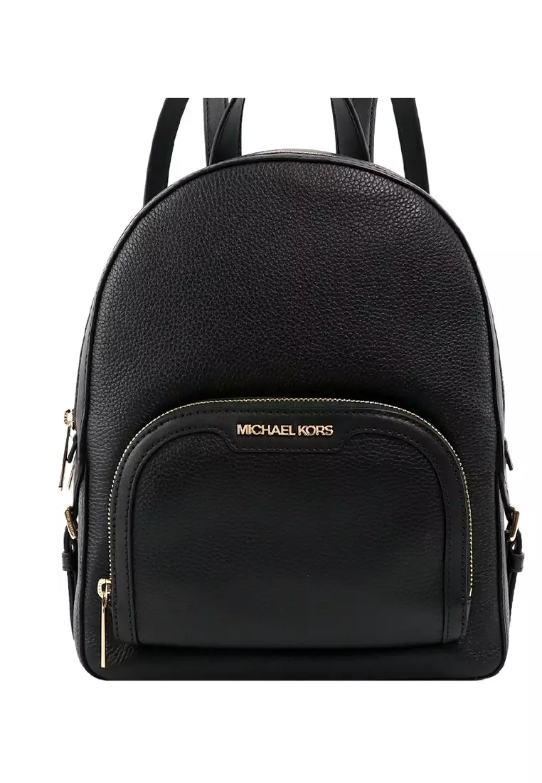Michael kors top black leather backpack