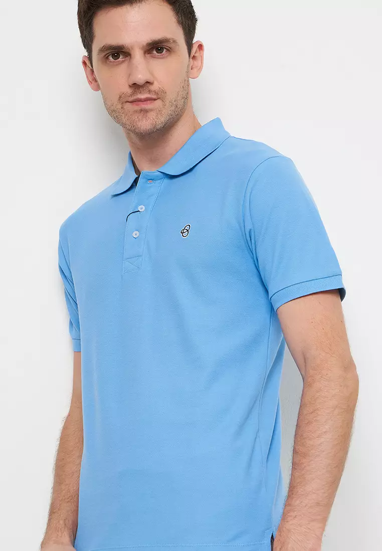 Byford Men Polo Shirt Blue -WBYPS02SSBLU