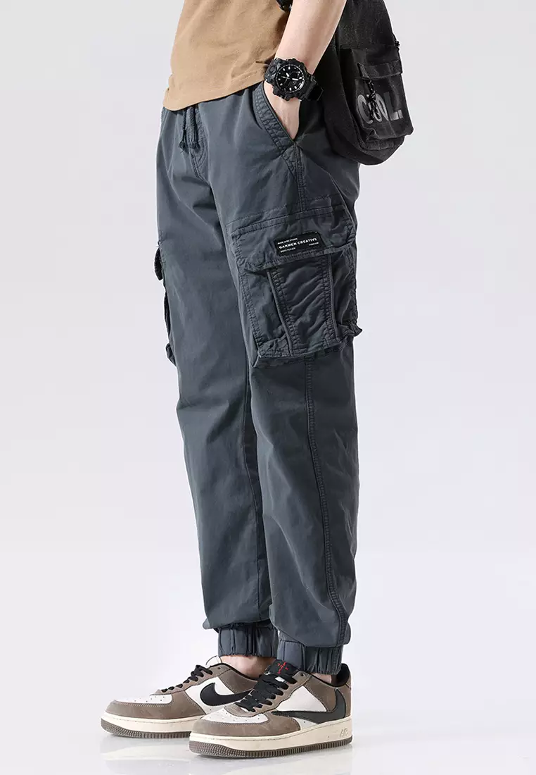 機能風口袋工裝長褲 GJL695