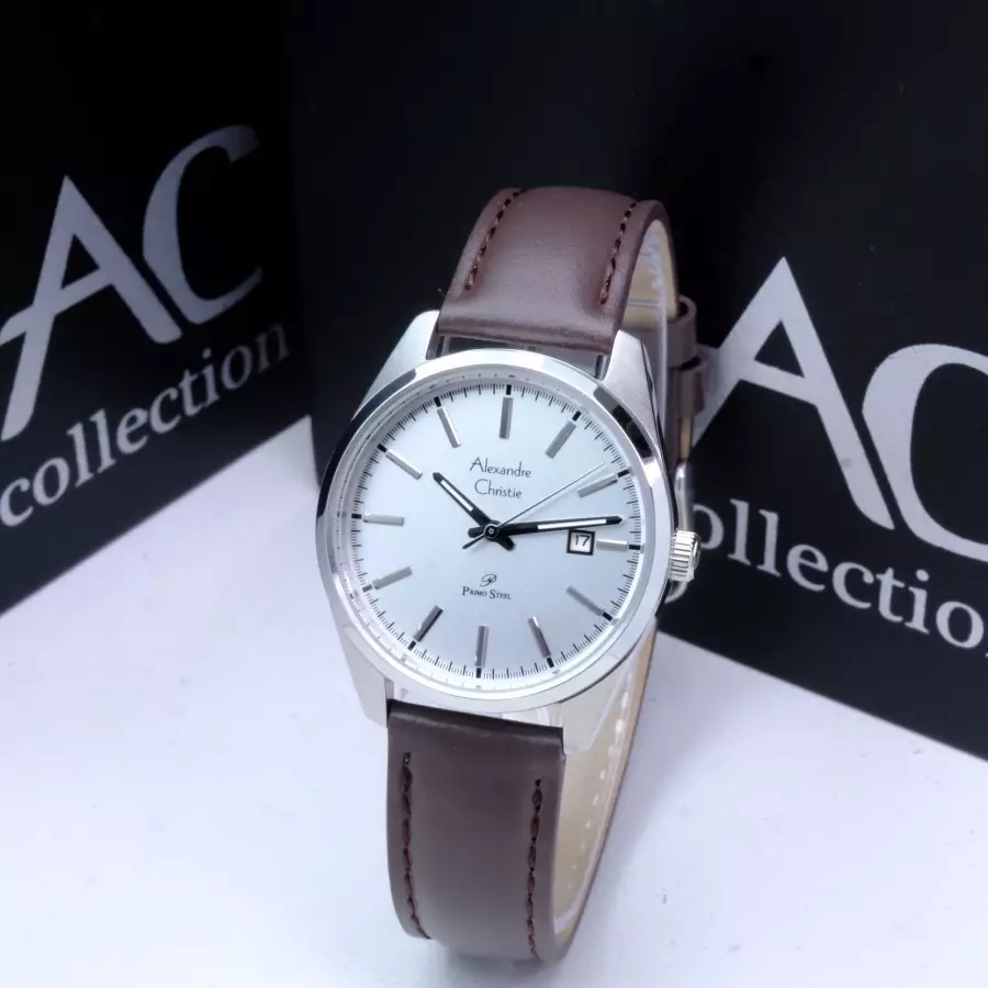 Alexandre Christie 1025 silver kulit coklat cewek