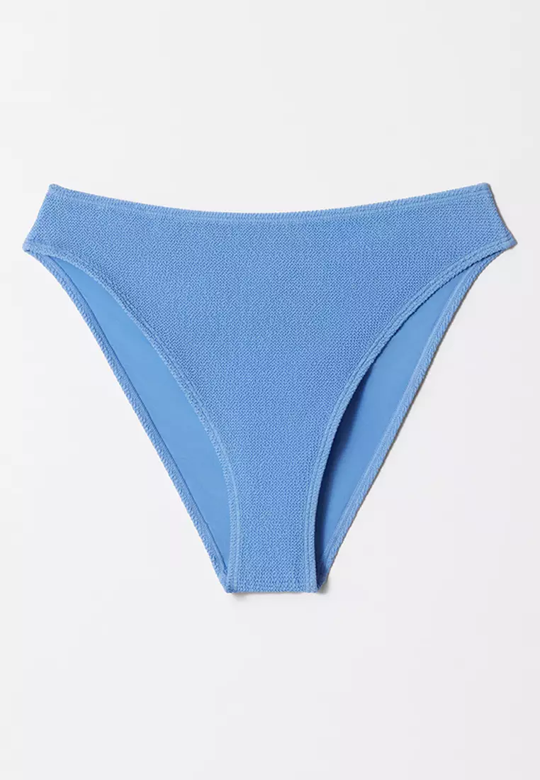 Textured High-Waist Bikini Briefs