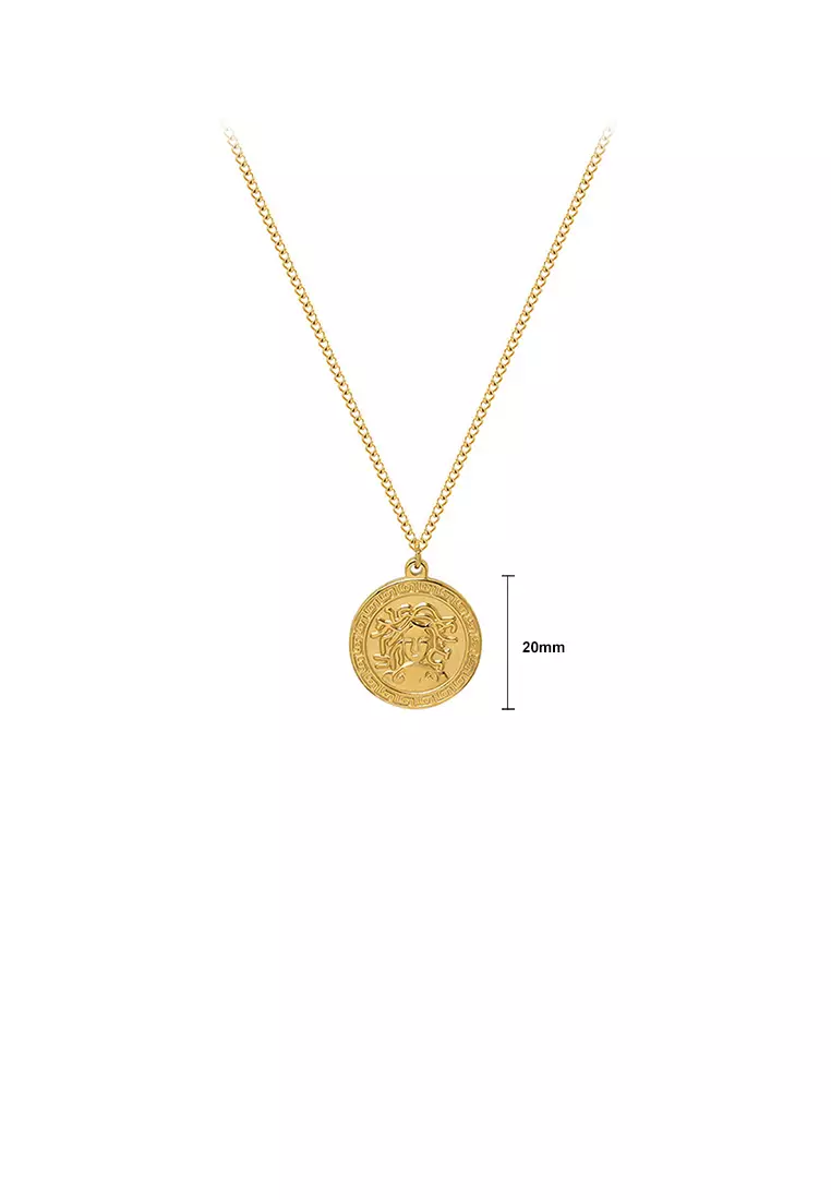 Medusa hot sale gold pendant