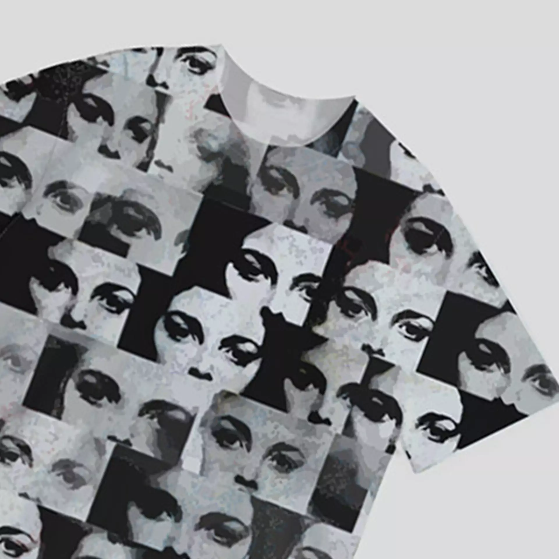 NX028 kaos oversize full print bahan light scuba pria distro jepang vintage faces