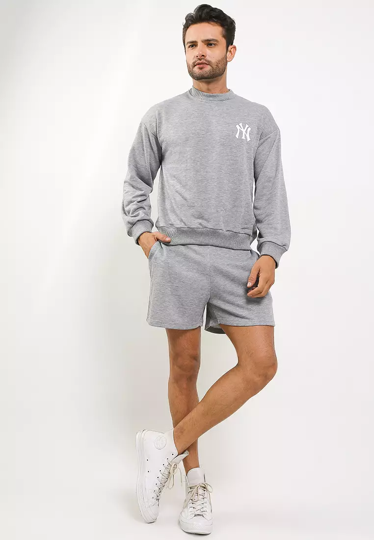 Long Sleeve Sweater Short Pants New York
