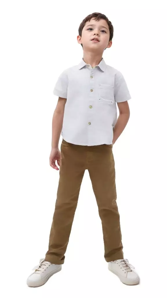 Alma Kids Celana Panjang Slim Fit anak warna coklat / brown