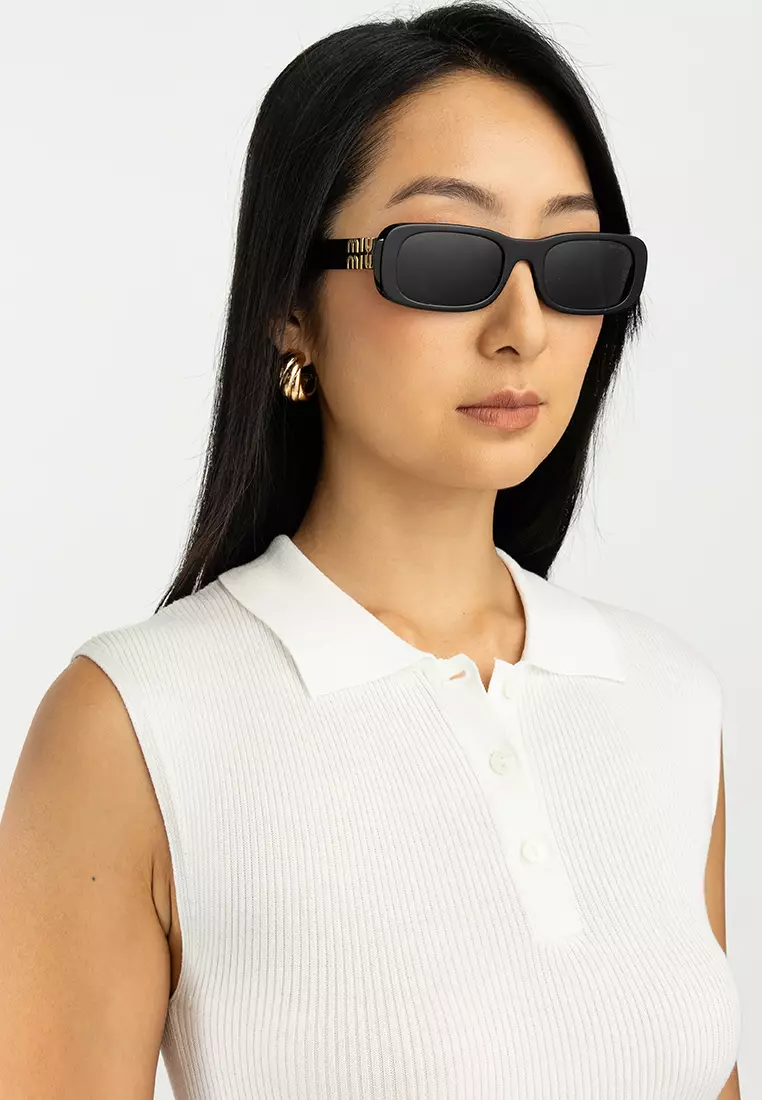 Logo Rectangular Sunglasses