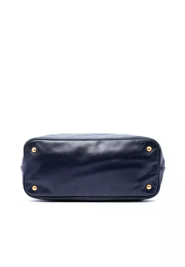 Pre-Loved Prada Soft Calfskin Open Convertible Shopping Tote