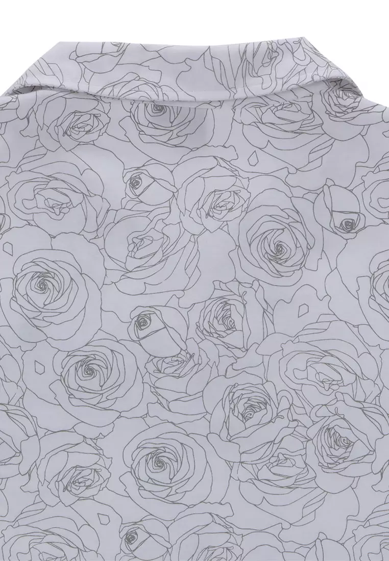 GPL STONE AND ROSES SHORT SLEEVE POLO WHITE