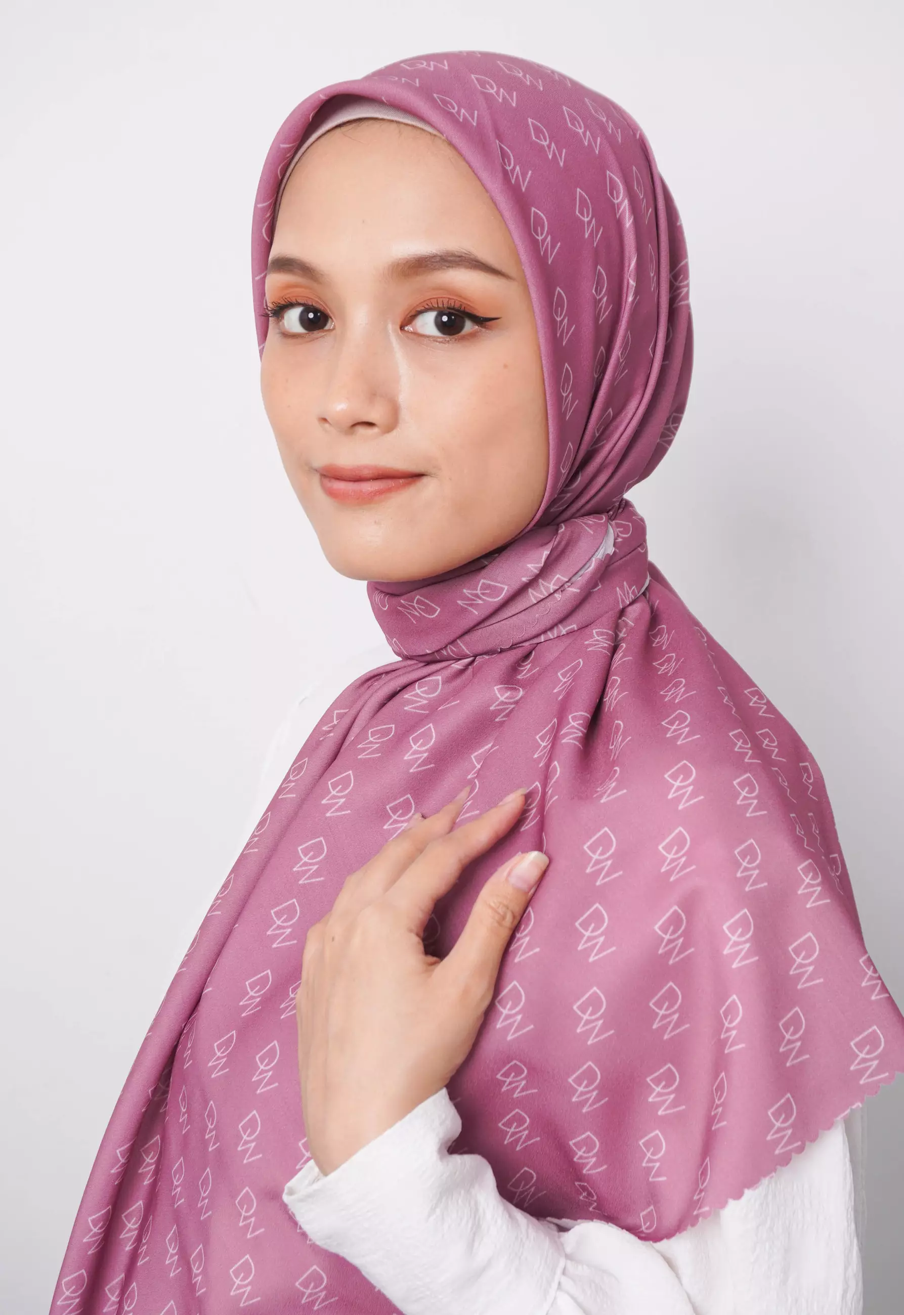 WK062 Kerudung Segi Empat Warna Taro Motif Premium Anti Mleyot Anti Kusut Anti Lecek Taro