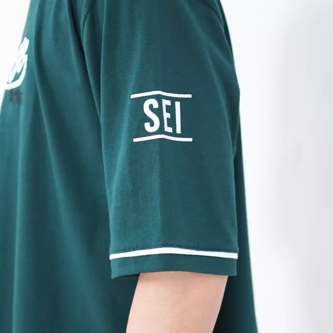Ryusei Oversize T-shirt Jersey Streetwear Eclipse Green- Bordir