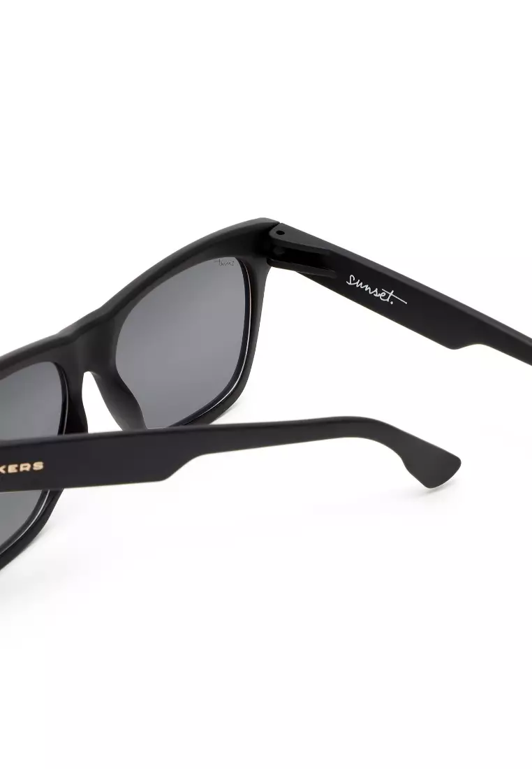 HAWKERS Carbon Black Silver SUNSET Asian Fit Sunglasses for Men and Women