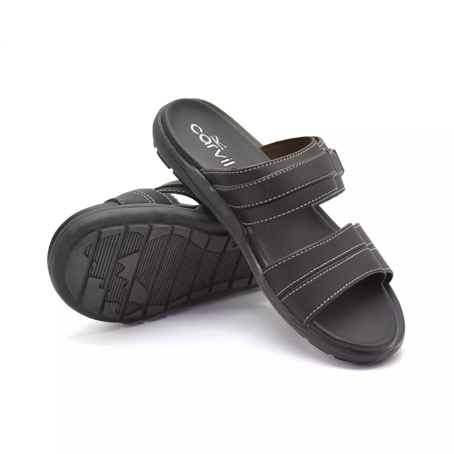 Carvil Sandal Pria Coventry-02 M Dark Brown