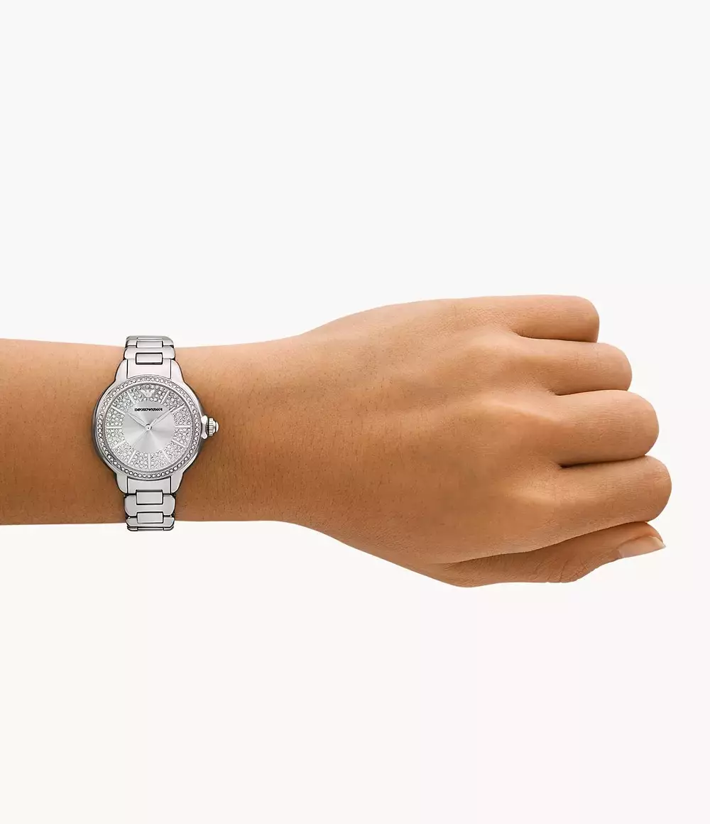 Jual Emporio Armani Emporio Armani Mia Silver Round Three-Hand ...