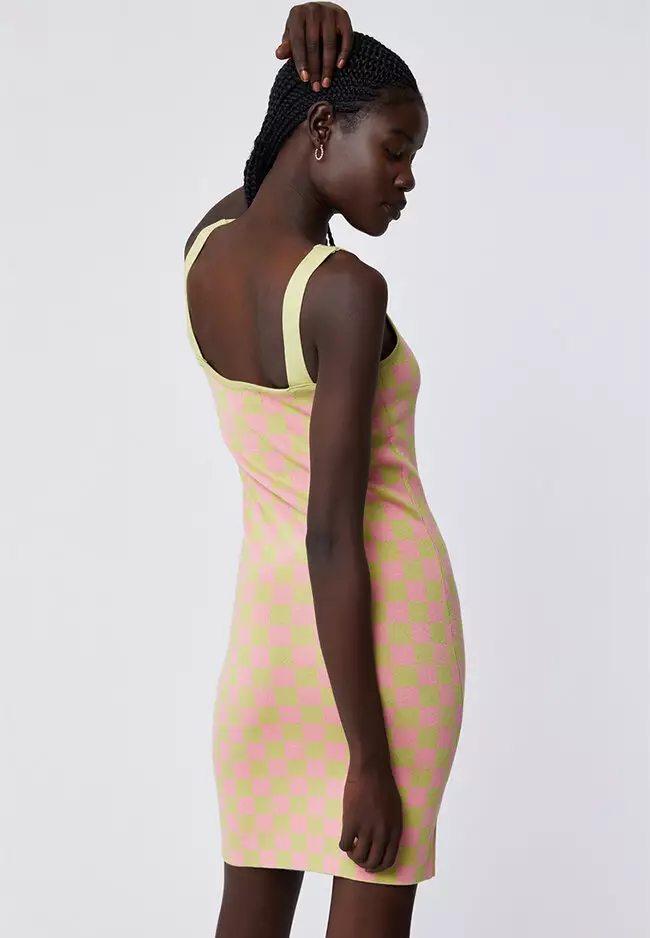 Strappy knit midi dress cheap