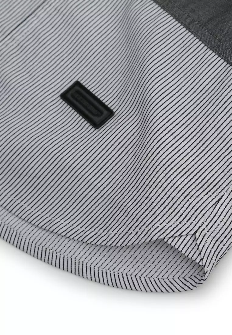 Men's Slim Fit Mix Striped Fabric Shirt