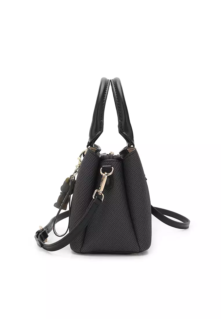 Women's Top Handle Bag / Sling Bag / Crossbody Bag / Shoulder Bag (Tas Tangan Wanita / Tas Selempang Wanita / Tas Bahu Wanita) - Hitam