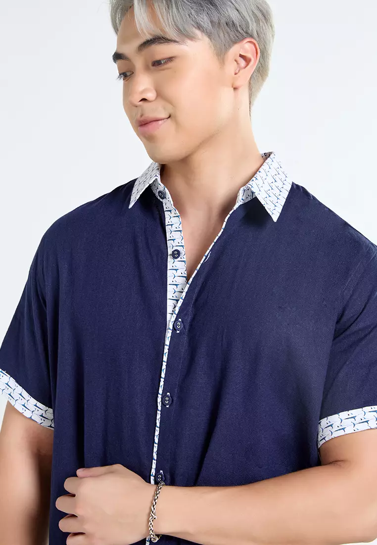 Men’s Short-Sleeve Linen Shirt