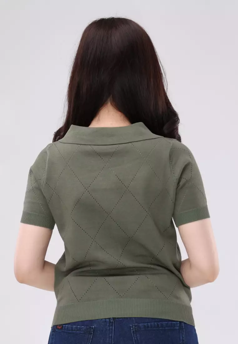 Knitted Short Sleeves Top