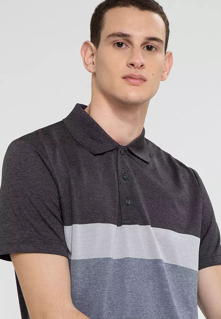 Tri color polo shirt hot sale