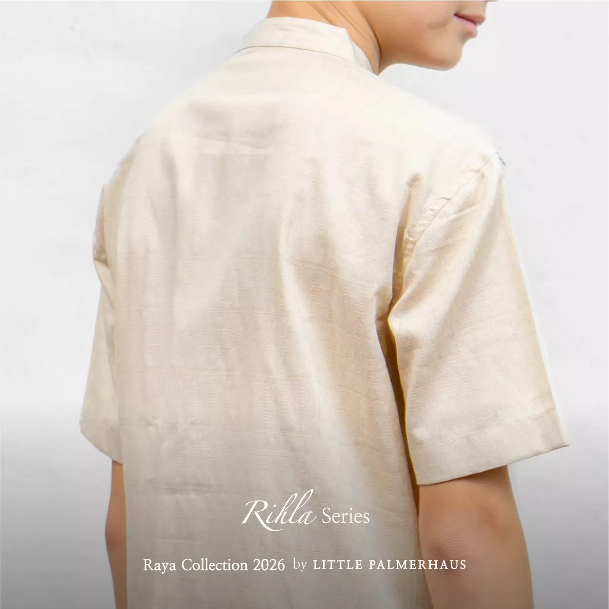 Little Palmerhaus - Baju Lebaran 2026 - Rihla Teen Koko Shirt (Baju Koko Anak Usia 6-14 Tahun) Beige