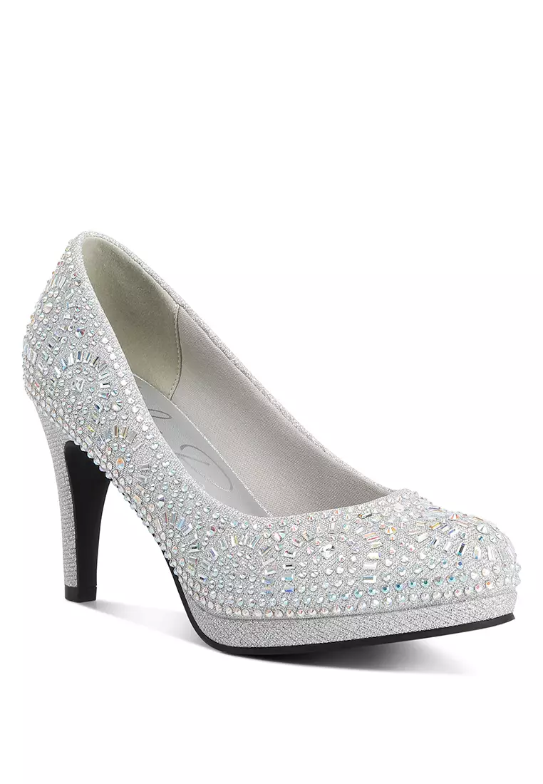 Cheap silver low on sale heels