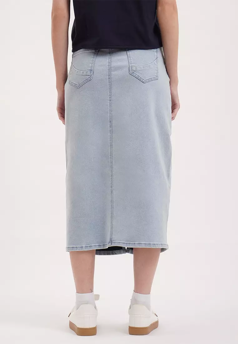Denim Midi Skirt