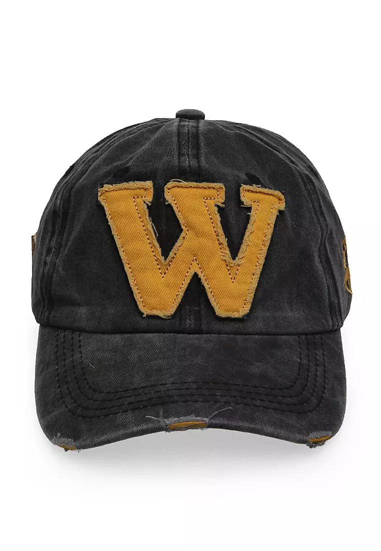 Drsh Topi Baseball Unisex Casual Sport Motive W Adjustable Material Cotton Jean ORIGINAL - Black