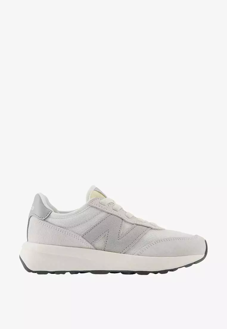 Discount on New Balance  shoes - SKU: 370 Boys Sneakers Shoes - White/Grey