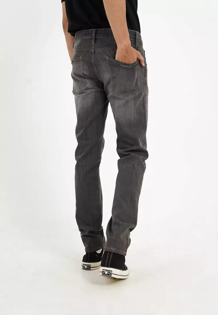 3Second Men's Long Skinny Jeans Wash Denim Shaw OL-C011124