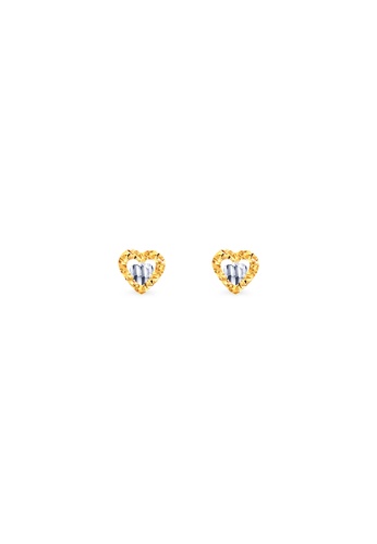 MJ Jewellery 白色 and 金色 MJ Jewellery 金耳環 S129, 375/9K黃金 7DCC1ACBB46447GS_1