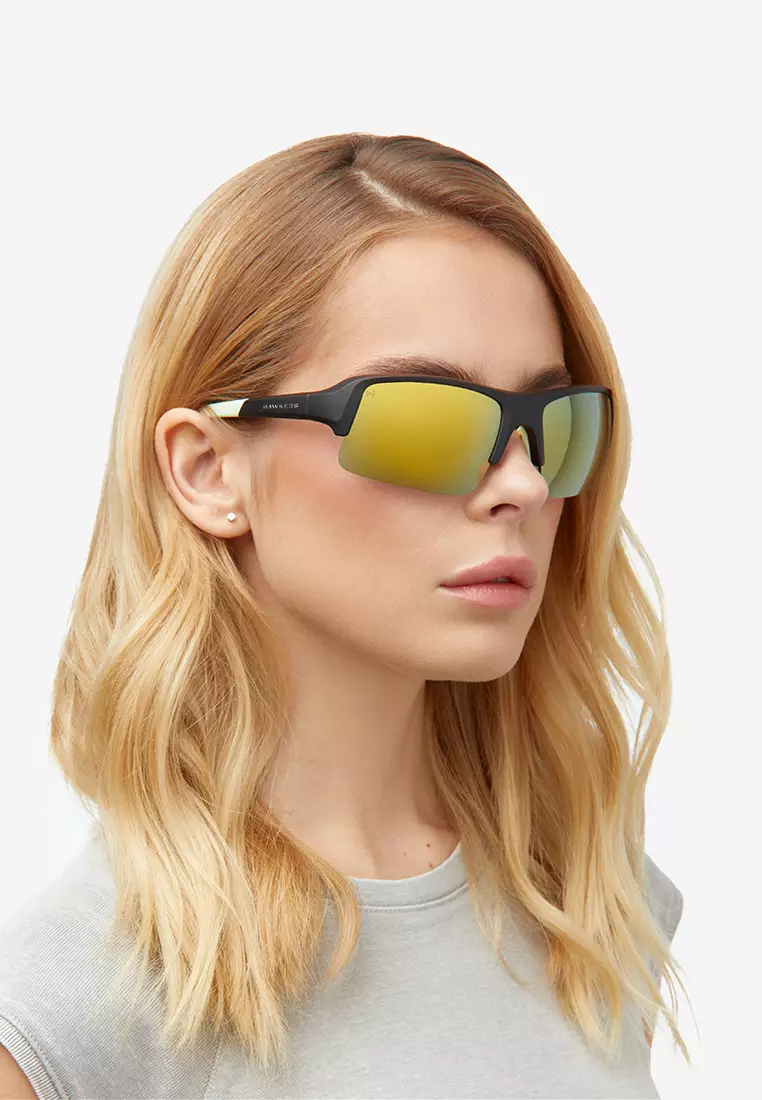 HAWKERS Black Acid BAT Sunglasses for Men and Women, Unisex. UV400 Protection. Official Product designed in Spain