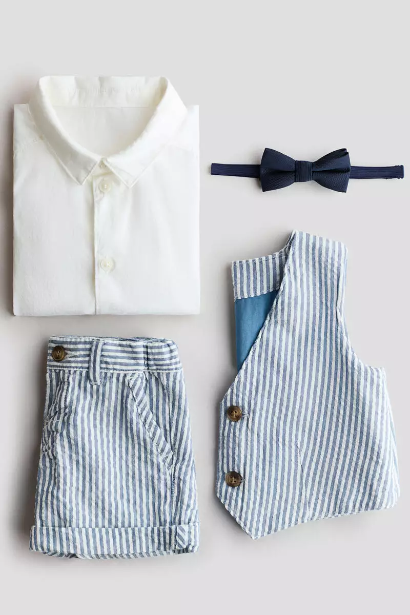 4-piece linen-blend dressy set