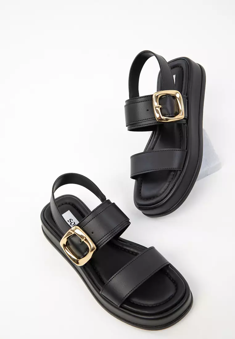Women's Black Sandals 20249
